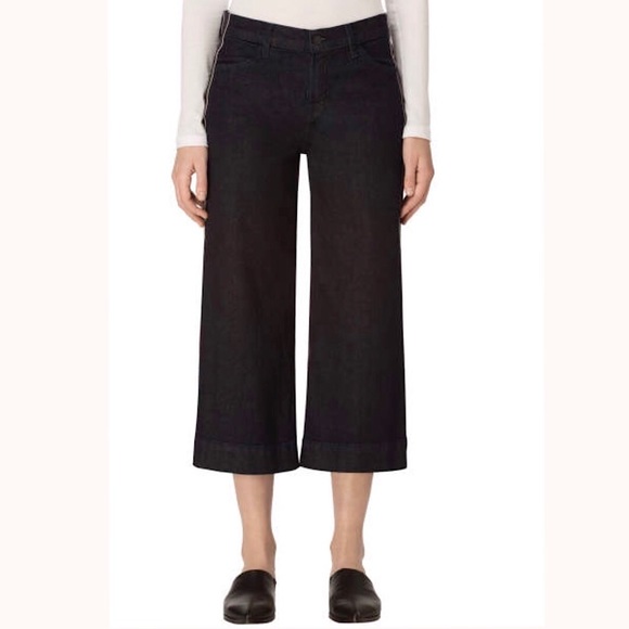 J BRAND Liza Mid Rise Crop Culotte Jeans in Border Size 25, 26 - Picture 2 of 8